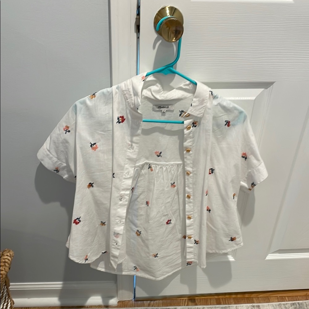 White Floral Shirt